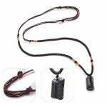 Buddha Stones Natural Black Tourmaline Positive Rope Necklace Pendant Necklaces & Pendants BS 4