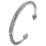 Buddha Stones Tibetan Om Mani Padme Hum Heart Sutra Purity Cuff Bracelet Bracelet Bangle BS 10