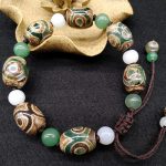 Buddha Stones Tibetan Three-eyed Dzi Bead Luck Protection Braided Bracelet Bracelet BS 5