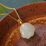 Buddha Stones 925 Sterling Silver Hetian White Jade Cute Cat Paw Luck Necklace Pendant Necklaces & Pendants BS 3