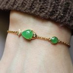 Buddha Stones Green Chalcedony Koi Fish Courage Strength Bracelet Bracelet BS 1