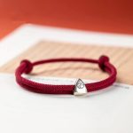 Buddha Stones 925 Sterling Silver Fu Character Blessing Handmade Braided Bracelet Bracelet BS 3