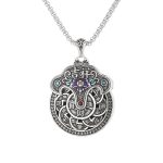 Buddha Stones Peony Flower Copper Coins Wealth Necklace Pendant Necklaces & Pendants BS 5