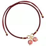 Buddha Stones Natural Strawberry Quartz Amethyst Green Phantom Bead Positive Bracelet Bracelet BS 17