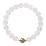 Buddha Stones Natural White Agate Jade Luck Bracelet Bracelet BS 3