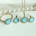 Buddha Stones 925 Sterling Silver Plated Gold Turquoise Protection Ring Earrings Necklace Pendant Set Bracelet Necklaces & Pendants BS 2