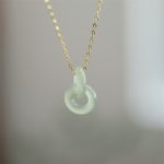 Buddha Stones 925 Sterling Silver Natural Double Peace Buckle Hetain Jade Luck Necklace Pendant Necklaces & Pendants BS Hetian Jade(Prosperity♥Abundance)