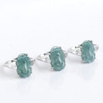 Buddha Stones 925 Sterling Silver Fengshui Wealth Prosperity Jade PiXiu Luck Ring Ring BS 15