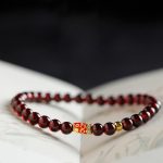 Buddha Stones 999 Gold Koi Fish Natural Garnet Protection Bracelet Bracelet BS 1