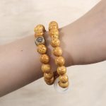 Buddha Stones Tibetan Natural Purple Gold Rat Bodhi Seed Wealth Double Wrap Bracelet Bracelet BS 10