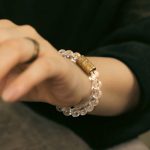 Buddha Stones White Crystal Red Hematoid Quartz Gold Rutilated Quartz Purple Phantom Protection Bracelet Bracelet BS 5