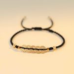 Buddha Stones Copper Coin Fortune Tree Luck Strength Braided Bracelet Bracelet BS Copper Coin Black(Wrist Circumference 14-18cm)