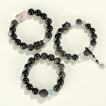 Buddha Stones Natural Silver Sheen Obsidian Cat Head Fox Planet Protection Bracelet Bracelet BS 12