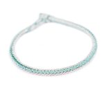 Buddha Stones Two-Color Rope Handcrafted Eight Thread Peace Knot Bracelet Bracelet BS Green Silver(Wrist Circumference 17cm)