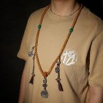 Buddha Stones Tibet 108 Mala Beads Bodhi Seed Bagua Vajra Wealth Bracelet Mala Bracelet BS 3