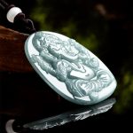 Buddha Stones Natural Jade Ganesh Ganpati Elephant Protection Amulet Necklace Pendant Necklaces & Pendants BS 5