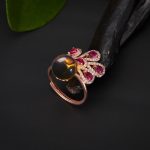 Buddha Stones Peacock Amber Fortune Love Necklace Pendant Ring Necklaces & Pendants BS Ring