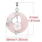 Buddha Stones Various Crystal Amethyst Green Aventurine Flower Healing Necklace Pendant Necklaces & Pendants BS 40