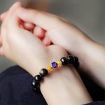 Buddha Stones 925 Sterling Silver Chinese Zodiac Natal Buddha Natural Gold Sheen Obsidian Amber Wealth Protection Bracelet Bracelet BS 11