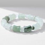 Buddha Stones Jade Coconut Shell Bamboo Pattern Abundance Luck Bracelet Bracelet BS 7
