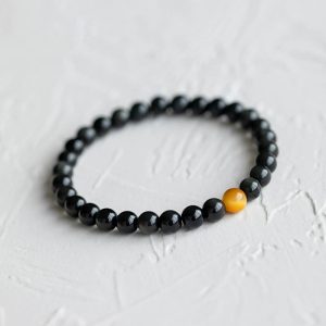 Buddha Stones Natural Rainbow Obsidian Tiger Eye Positive Love Bracelet Bracelet BS 6mm(Wrist Circumference 14-16cm)