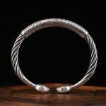 Buddha Stones Tibetan Om Mani Padme Hum Heart Sutra Purity Cuff Bracelet Bracelet Bangle BS 7