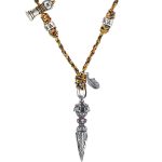 Buddha Stones Tibetan Handmade 925 Sterling Silver Dorje Vajra Om Mani Padme Hum Feather Strength Necklace Pendant Necklaces & Pendants BS 12