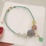 Buddha Stones Moonstone Sunstone Beads Peace Buckle Charm Healing Bracelet Bracelet BS 14