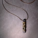 Buddha Stones Tibet Ebony Wood Copper Balance Peace Necklace Pendant Necklaces & Pendants BS 2