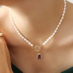 Buddha Stones Pearl Zircon Wealth Charm Necklace Pendant Necklaces & Pendants BS Purple