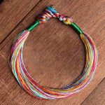 Buddha Stones Tibetan Handmade Five Colorful Thread Dragon Boat Festival Protection Adult Child String Bracelet Bracelet BS Men 17-18cm