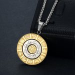 Buddha Stones Chinese Zodiac Nine Palaces Eight Diagrams Bagua Amulet Harmony Necklace Rotatable Pendant Necklaces & Pendants BS 2
