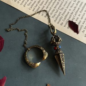 Buddha Stones Pentagram Eye of God Feather Hamsa Copper Healing Necklace Pendant Pendulum Necklaces & Pendants BS main