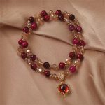 Buddha Stones Red Tiger Eye Fox Protection Double Wrap Bracelet Bracelet BS 3