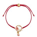 Buddha Stones Tibetan Handmade Lotus Koi Fish Lucky Red String Bracelet Bracelet BS main