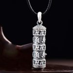 Buddha Stones Tibetan Om Mani Padme Hum Buddha Swastika Luck Necklace Pendant Necklaces & Pendants BS Om Mani Padme Hum(Love♥Focus)