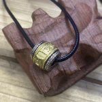 Buddha Stones Tibet Om Mani Padme Hum Protection Necklace Pendant Necklaces & Pendants BS Gold String