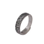 Buddha Stones Vintage Auspicious Clouds Pattern Luck Ring Ring BS 7