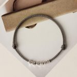 Buddha Stones 925 Sterling Silver Red String Braid Bracelet Anklet Bracelet Anklet BS Anklet (Anklet Circumference 18-21cm) Gray
