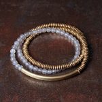 Buddha Stones Tibetan Various Agate Stone Copper Protection Triple Wrap Bracelet Bracelet BS 18cm White Agate