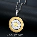Buddha Stones Chinese Zodiac Nine Palaces Eight Diagrams Bagua Amulet Harmony Necklace Rotatable Pendant Necklaces & Pendants BS 3