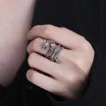 Buddha Stones Vintage Dragon Pattern Copper Strength Ring Ring BS 2