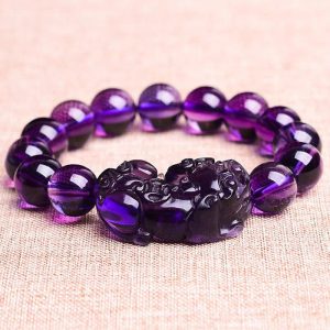 Buddha Stones Feng Shui Amethyst Fortune Wealth Bracelet Bracelet BS main