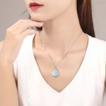 Buddha Stones 925 Sterling Silver Laughing Buddha Natural Jade Abundance Necklace Pendant Necklaces & Pendants BS 2