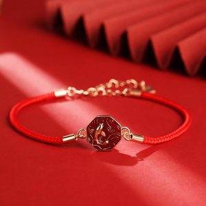 Buddha Stones 925 Sterling Silver Luck Koi Fish Color Change Wealth Handcrafted Braided Bracelet Bracelet BS Red Rope Bracelet(Wrist Circumference 14-16cm)