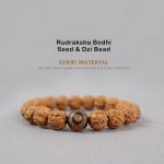 Buddhastoneshop Tibet Rudraksha Bodhi Seed Dzi Bead Amber Turquoise Wealth Bracelet