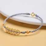Buddha Stones Copper Coin Fortune Tree Pearl Luck Blue Rope Braided Bracelet Bracelet BS 4