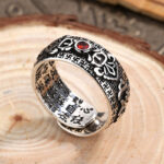Buddha Stones Tibetan Ruby Copper Wealth Ring Rings BS 2