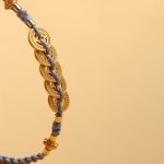 Buddha Stones Copper Coin Fortune Tree Pearl Luck Blue Rope Braided Bracelet Bracelet BS 7