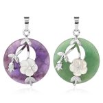 Buddha Stones Various Crystal Amethyst Green Aventurine Flower Healing Necklace Pendant Necklaces & Pendants BS main